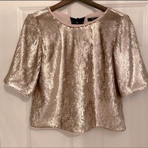 J.Crew Rose Gold Sequin top